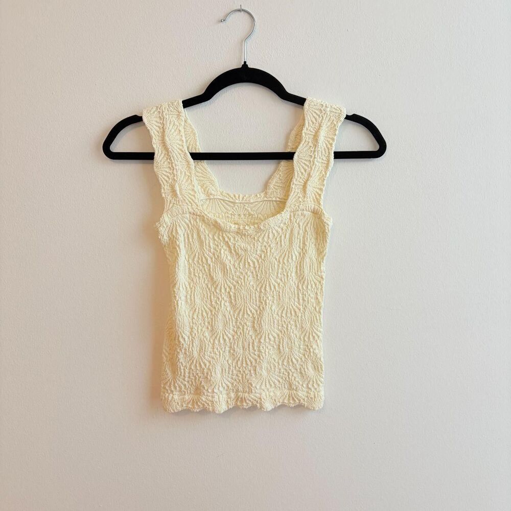 Free-people Women's Cream and White Vest